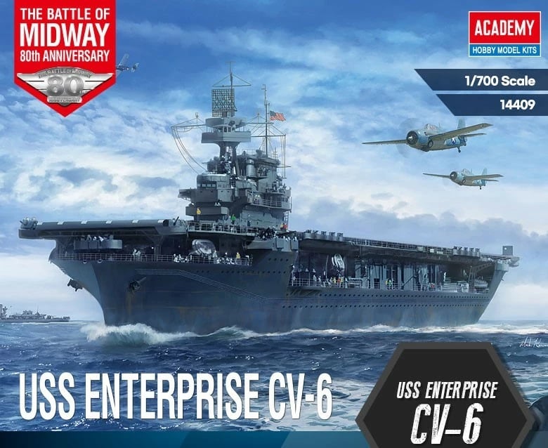 Model plastik i anijes USS Enterprise CV-6, Academy 14409, 1:700 Model plastik i anijes USS Enterprise CV-6, Academy 14409, 1:700