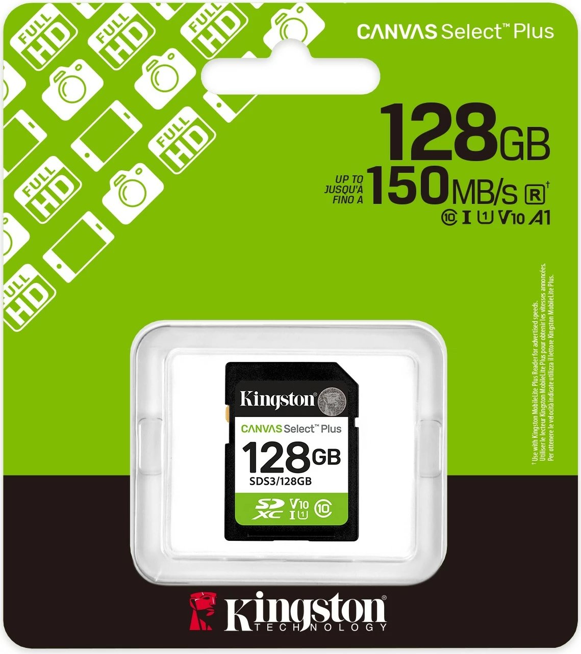 Kartelë memorie Kingston Canvas Select Plus 128GB SDXC 150MB/s