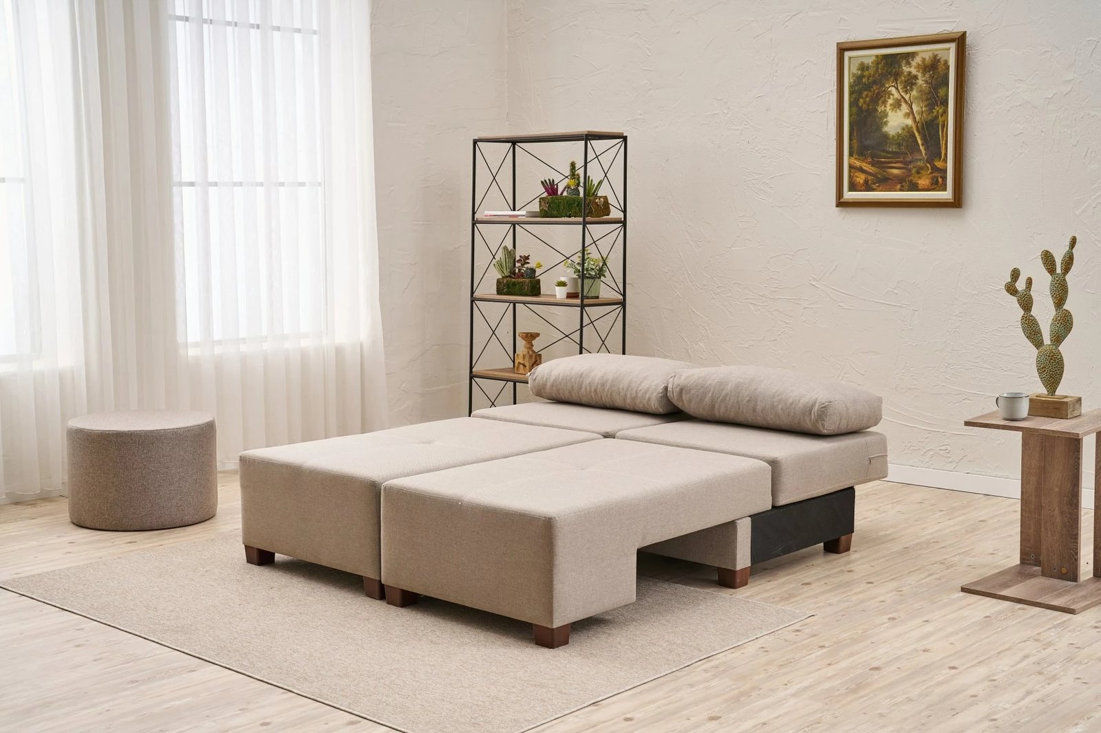Divan-krevat 3 vendësh Atelier del Sofa, liri Perenna, krem