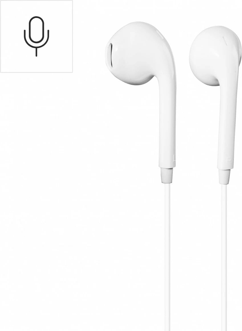 Kufje in-ear Hama 221787 me lidhje Lightning, me mikrofon dhe kontroll volum, kabllo 1.2 m, stereo, të bardha