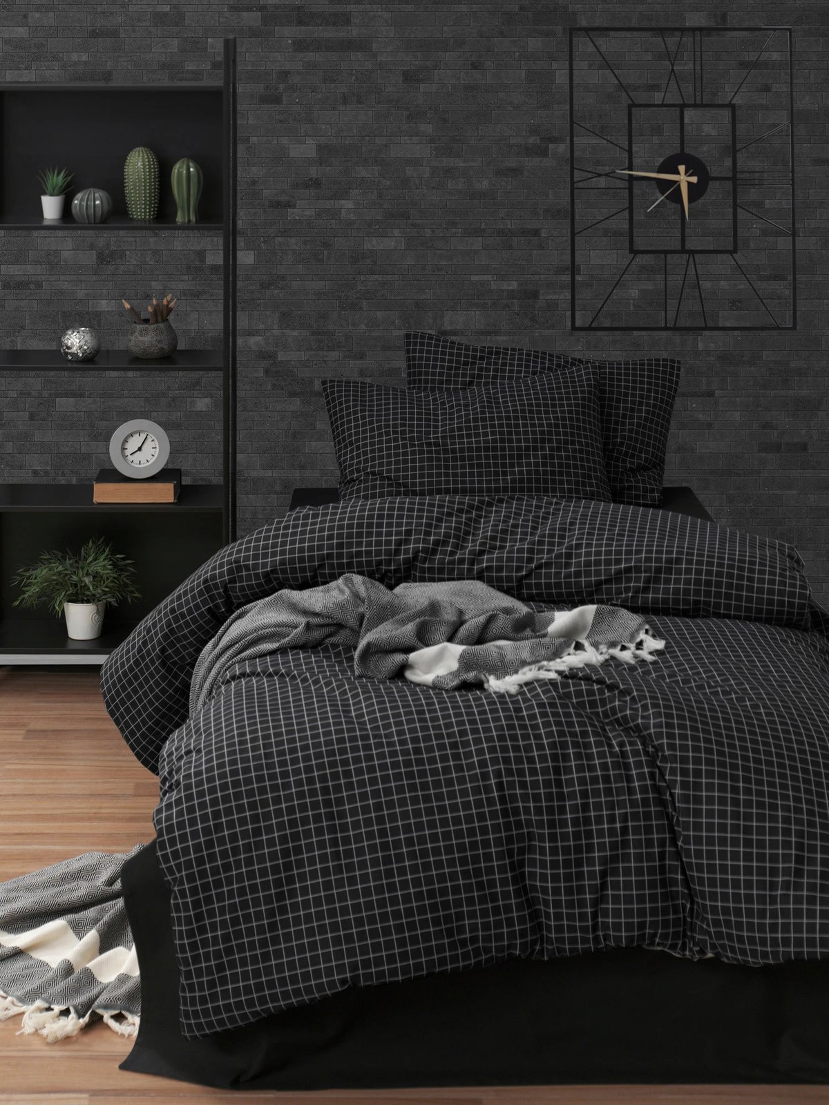 Set mbulesë jorgani për një person, Oslo, ngjyrë e zezë, L'essentiel