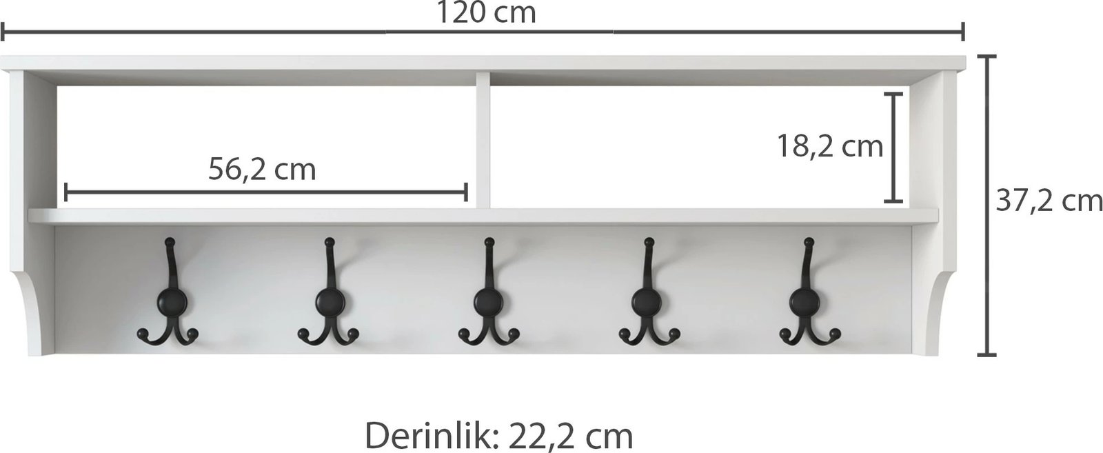 Stendë për korridor Hanah Home, P2 - 439, e bardhë