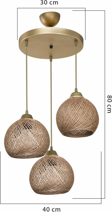 Dritë tavani PWL-1121 Ε27 bezhë-ari D40x80cm Dritë tavani PWL-1121 Ε27 bezhë-ari D40x80cm