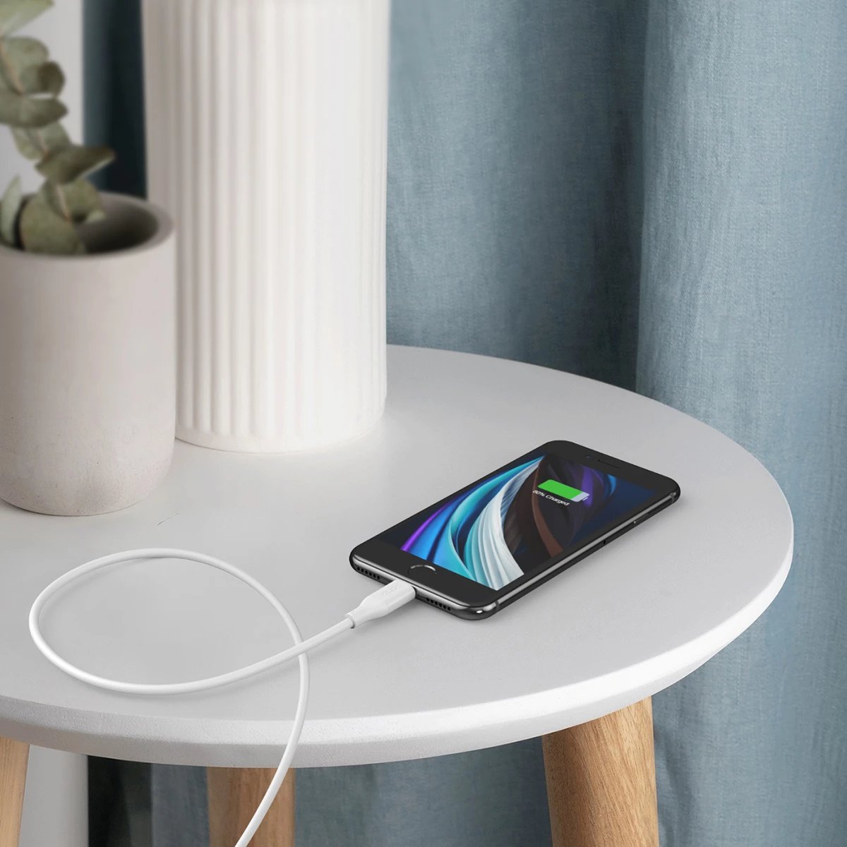 Kabllo karikimi dhe të dhënash Choetech IP0040, USB-C në Lightning, 1.2m, 30W, e bardhë