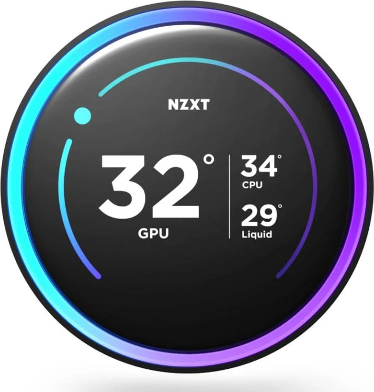 Ftohës ujor CPU, NZXT Kraken Elite 280 RGB (RL-KR28E-B2), 280mm, ekran LCD, socket AM4, zi