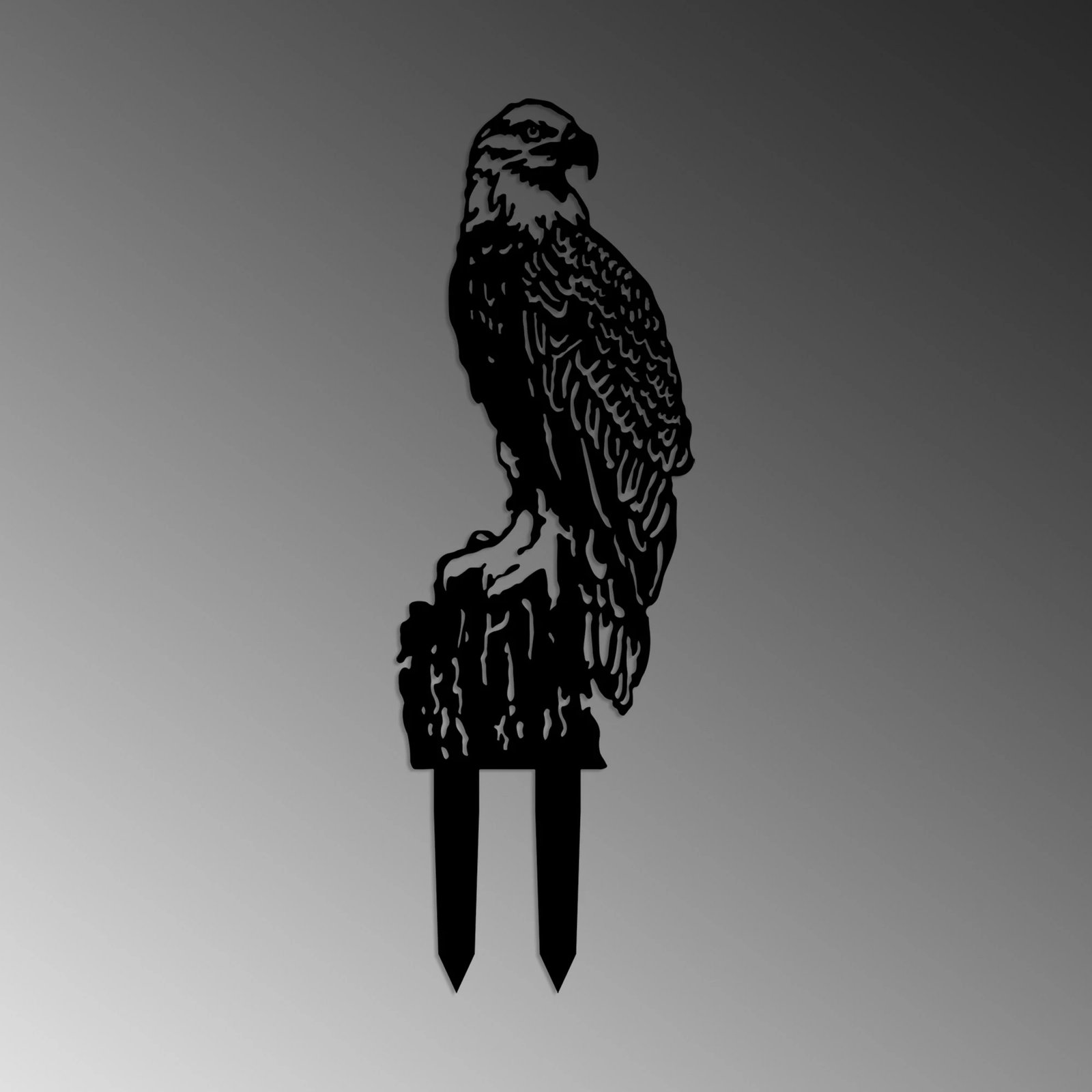 Objekt dekorativ për kopsht, dizajn Aberto, Spy 01, metal i zi, 40x36cm