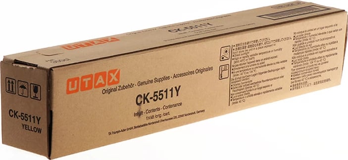 Toner, Utax CK-5511Y 1T02R5AUT0 rendiment 12000 faqe standard, e verdhë