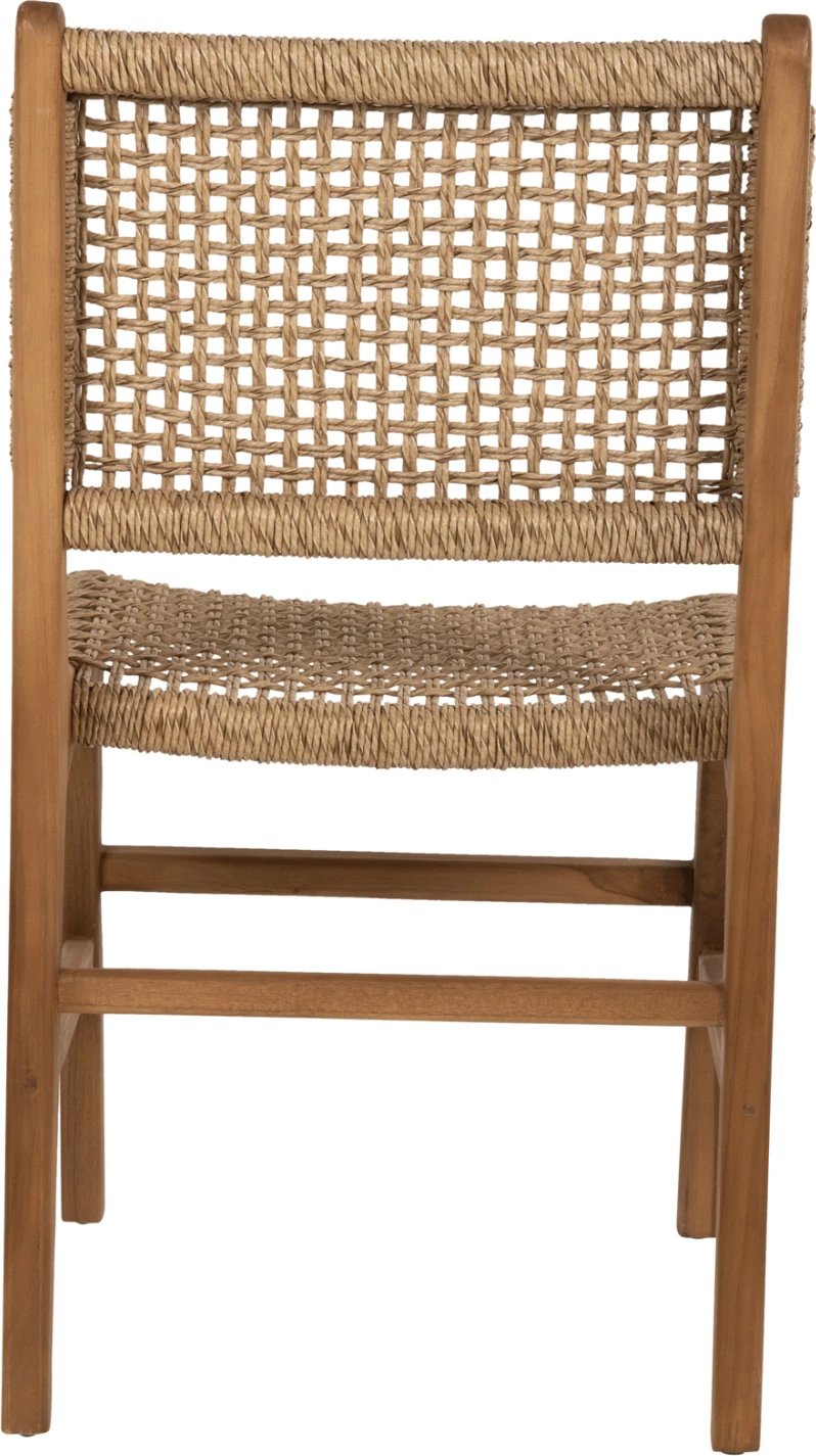 Karrige ngrënieje NESHA, dru TEAK dhe litar VIRO, 46x57x86H cm