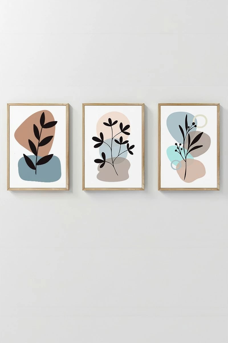 Set pikturash dekorative me kornizë, 3 copë, Wallity, 3Dartsohoset97