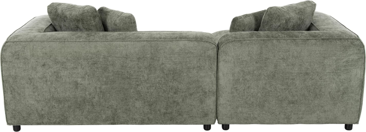 Divan qoshe majtas 3-vendësh GRACE FH3280.05L, pëlhurë jeshile, 252x105-160x70-90H cm
