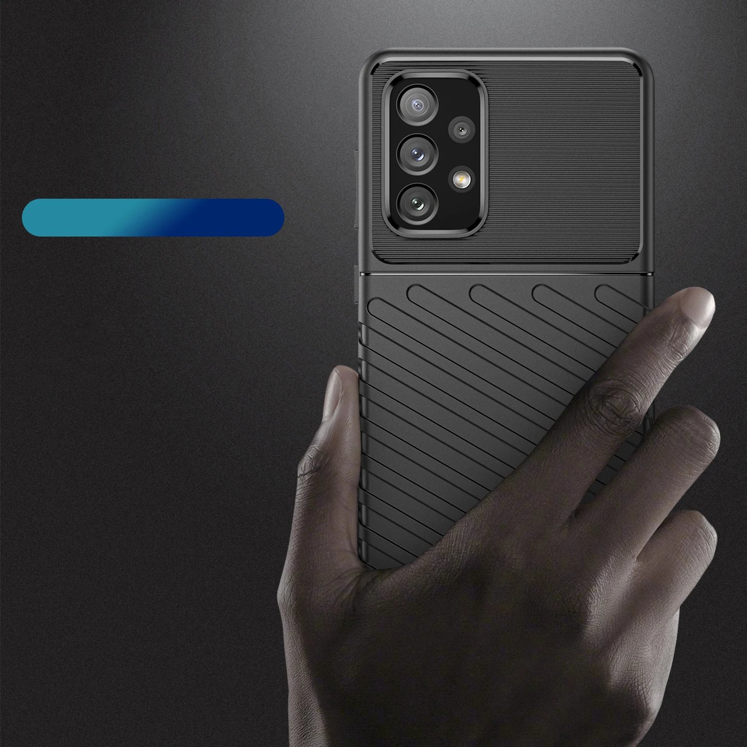 Mbështjellës Hurtel Thunder Case për Samsung Galaxy A73, i zi