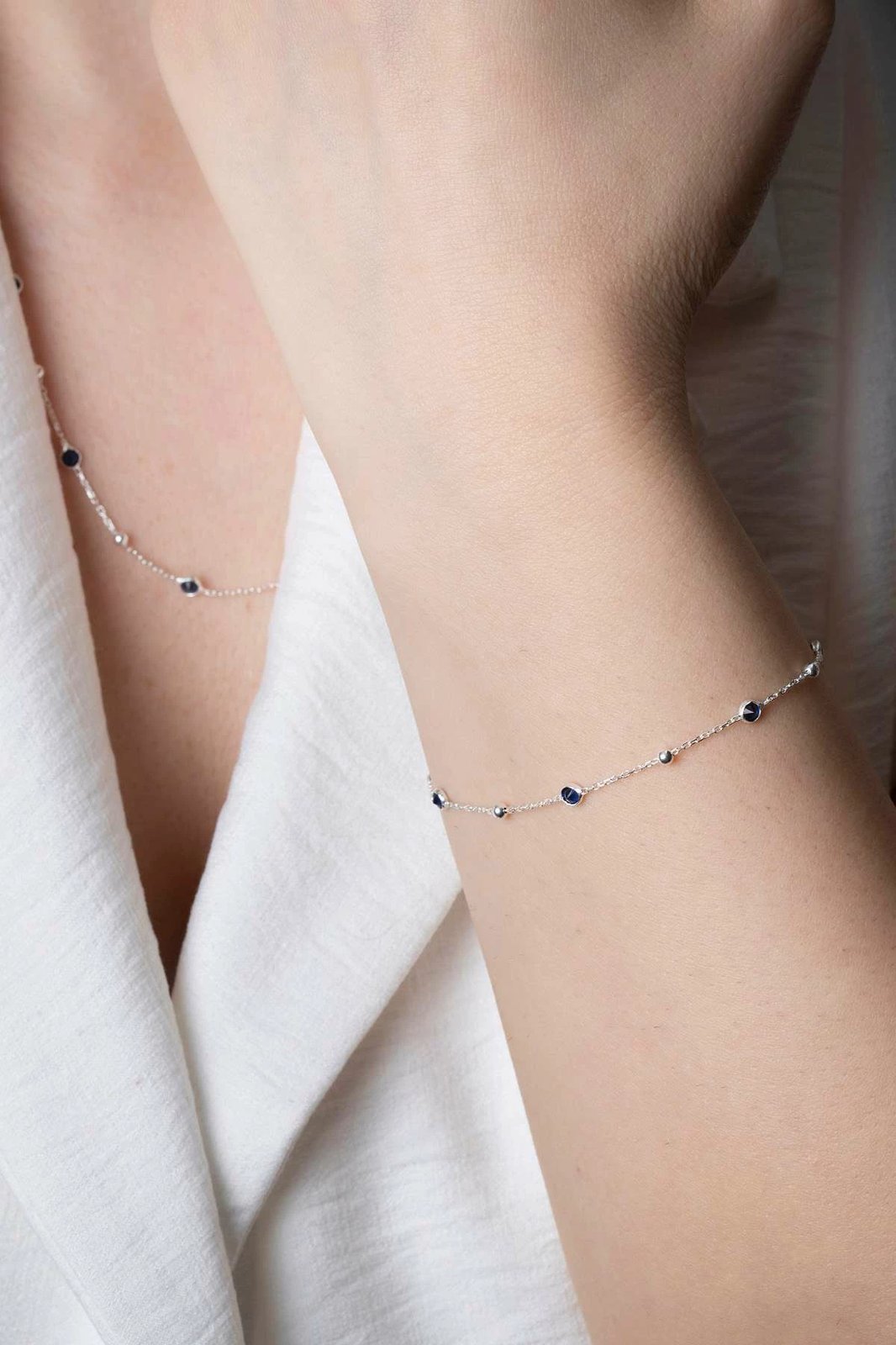 Byzylyk argjendi Jumeon, ngjyrë kaltër e errët, TFNY65233