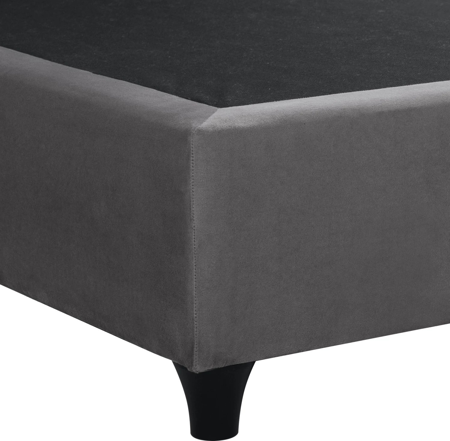 Krevat MALENA, kadife gri, 90x200