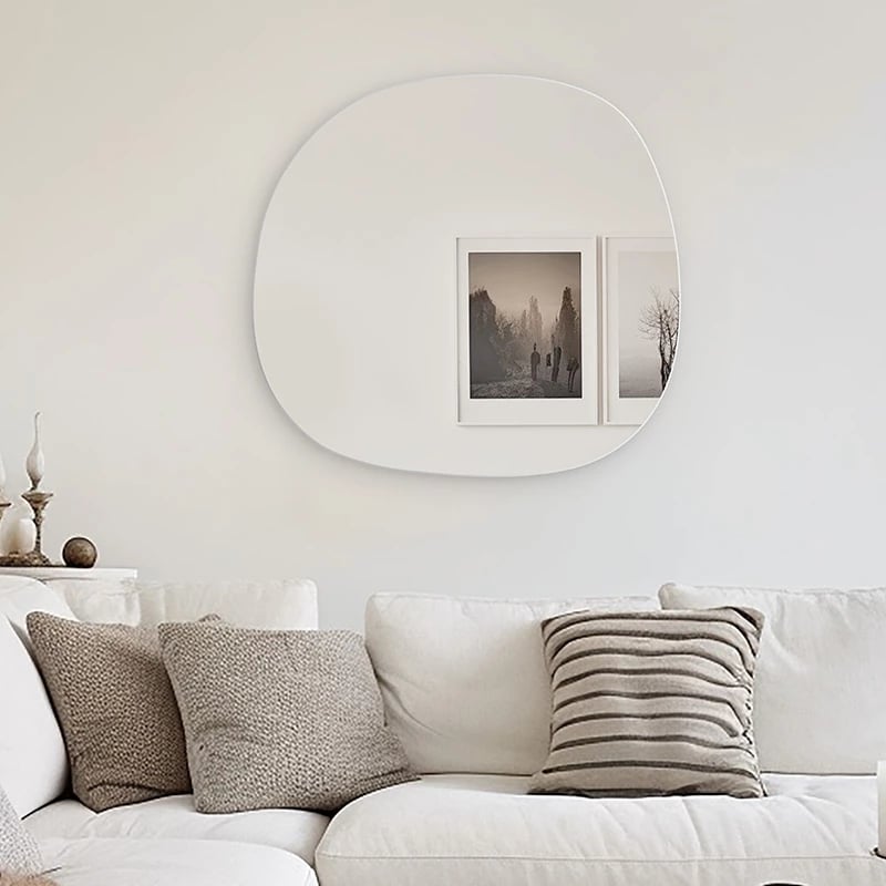 Pasqyrë pa kornizë, e zezë, 49x1.2x52cm