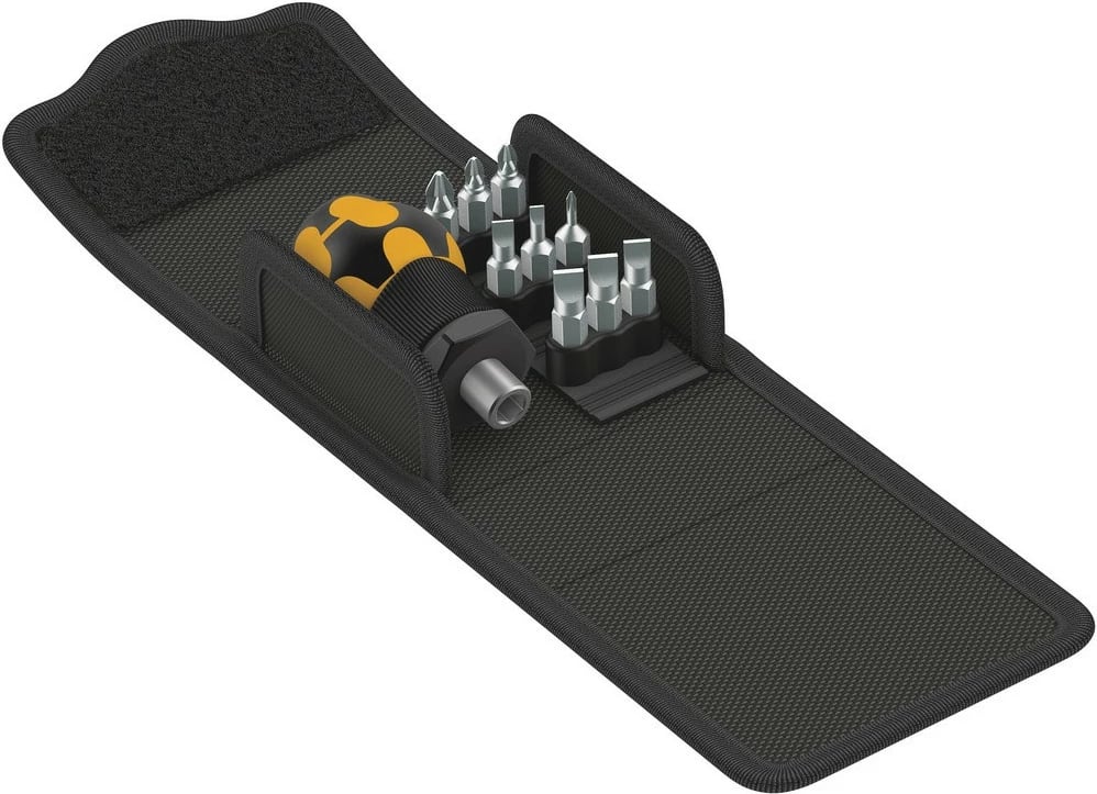 Set kaçavidash Wera 05057472001, 10 copa, me mbajtës magnetik, me kasë tekstili