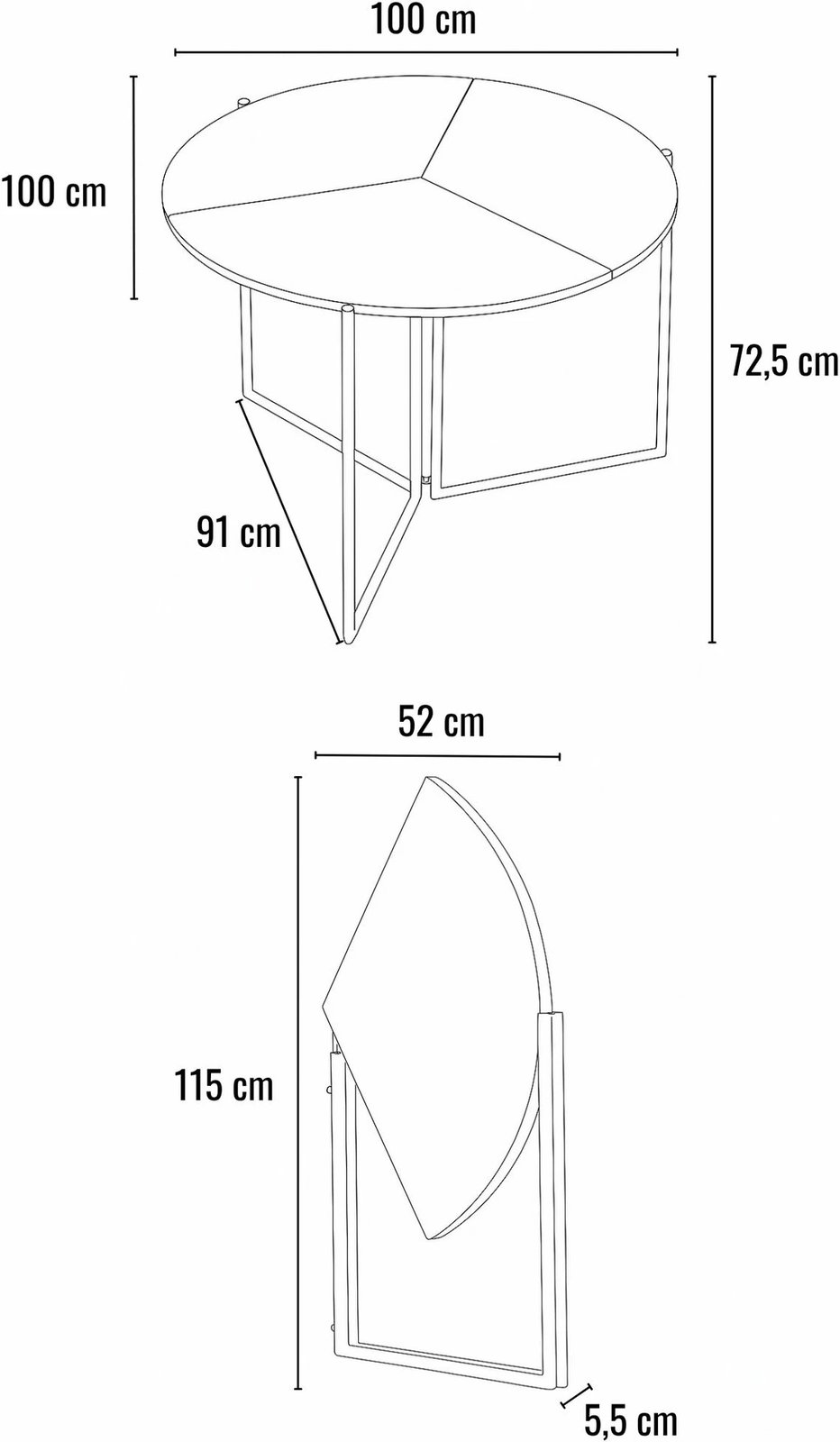 Tavolinë ngrënieje me zgjerim, Skye Decor, travertin, 1204