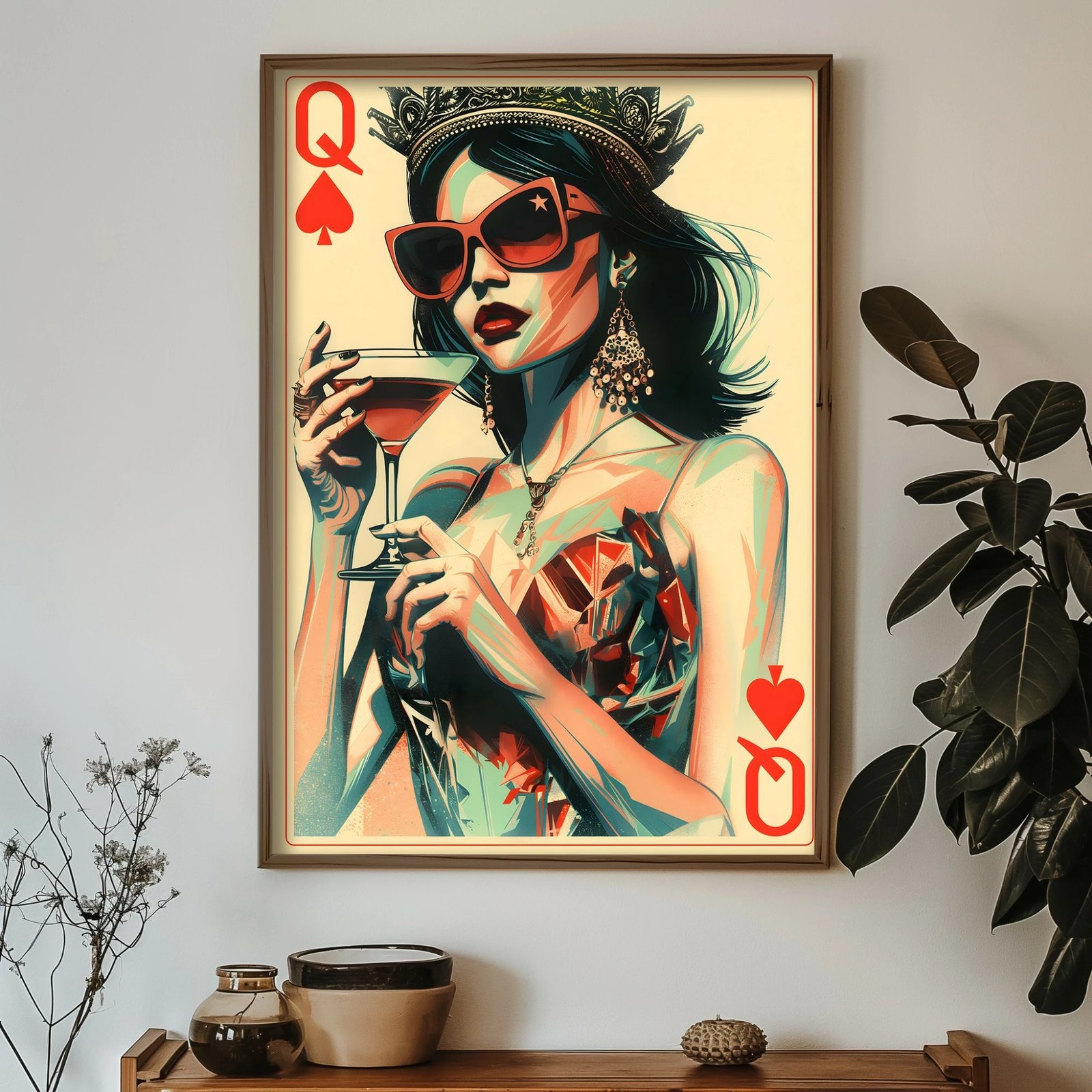 Pikturë dekorative me kornizë MDF, Wallity, GE114-L, shumëngjyrëshe