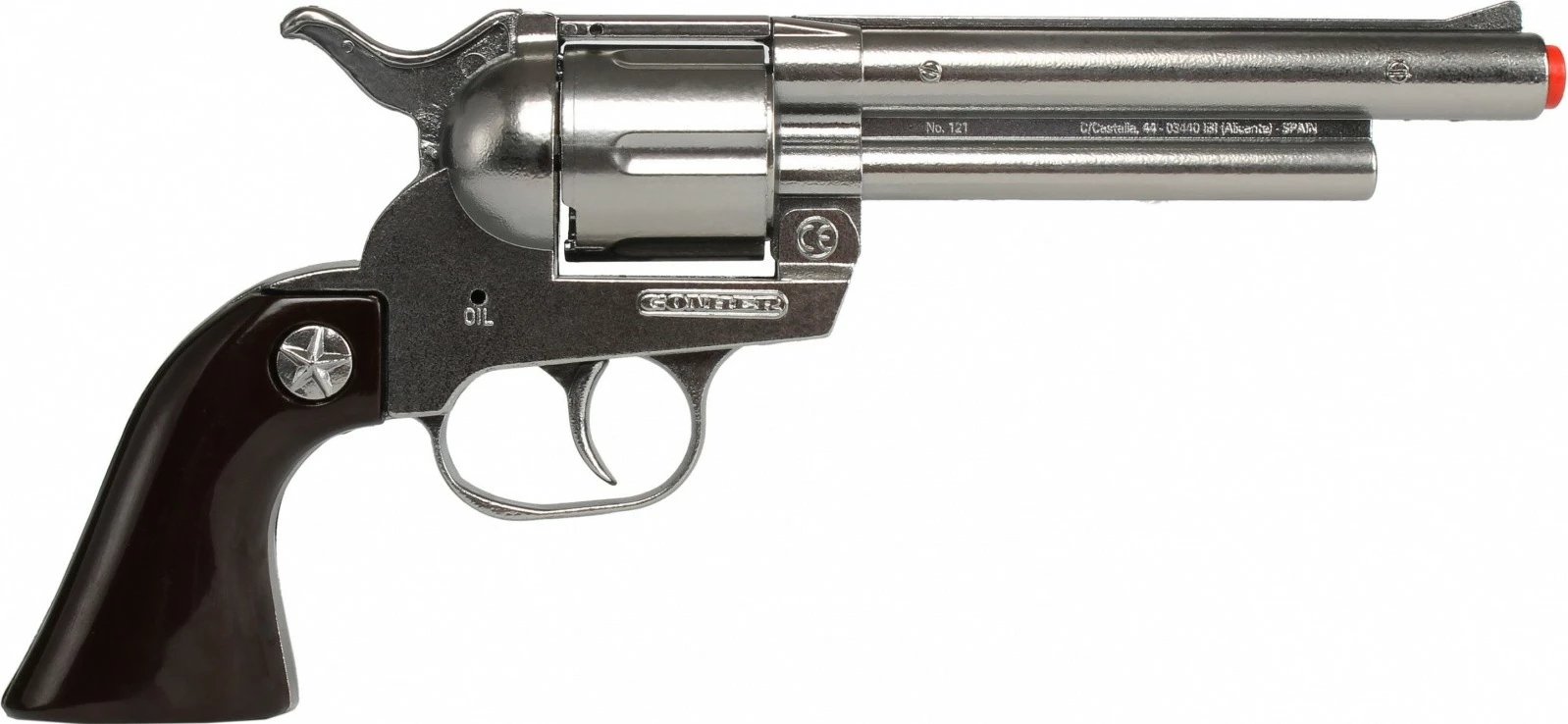 Revolver metalik lodër Pulio Gonher 121/0, 24.5x11cm, argjendtë Revolver metalik lodër Pulio Gonher 121/0, 24.5x11cm, argjendtë
