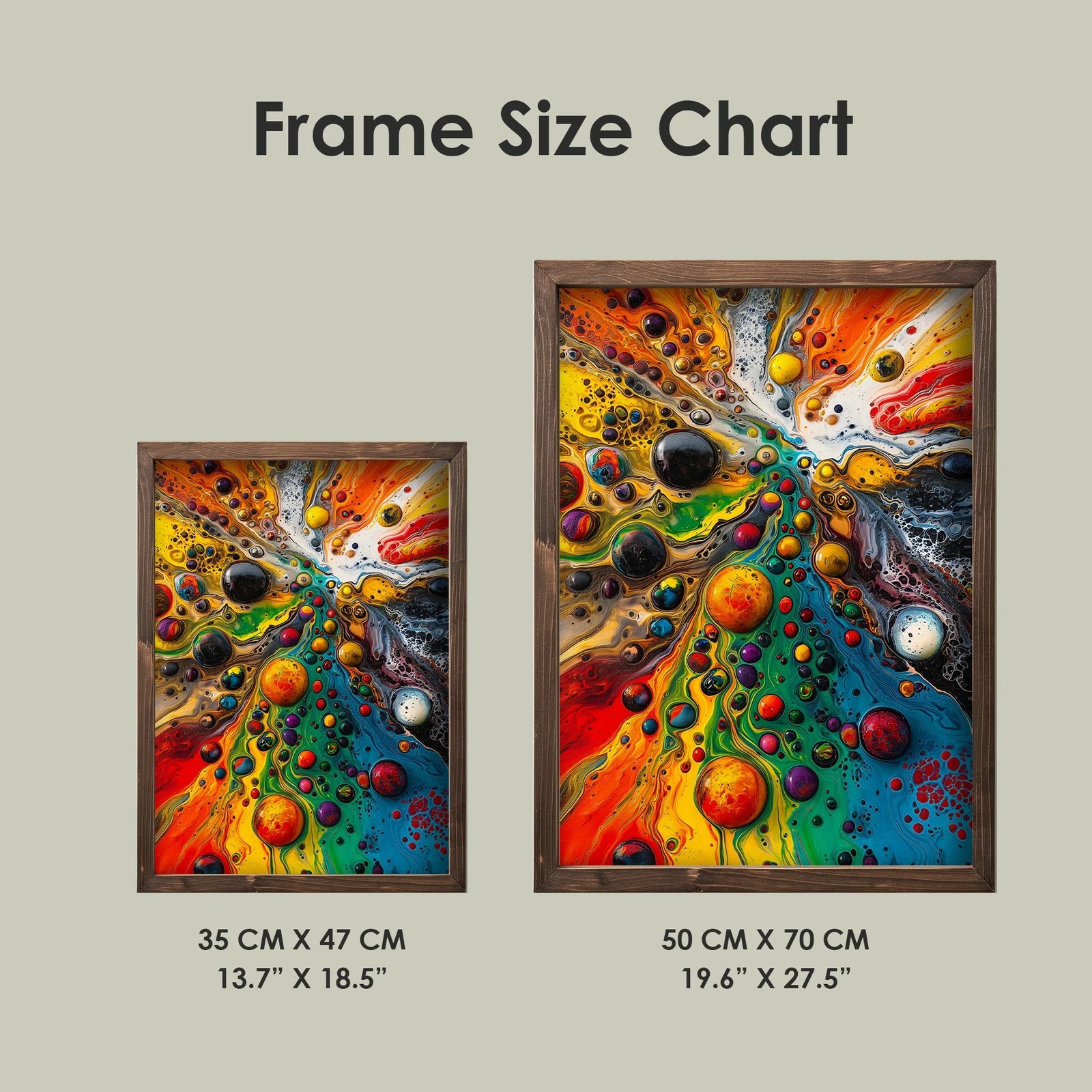 Pikturë dekorative me kornizë MDF, shumëngjyrëshe, Wallity TUN008-L