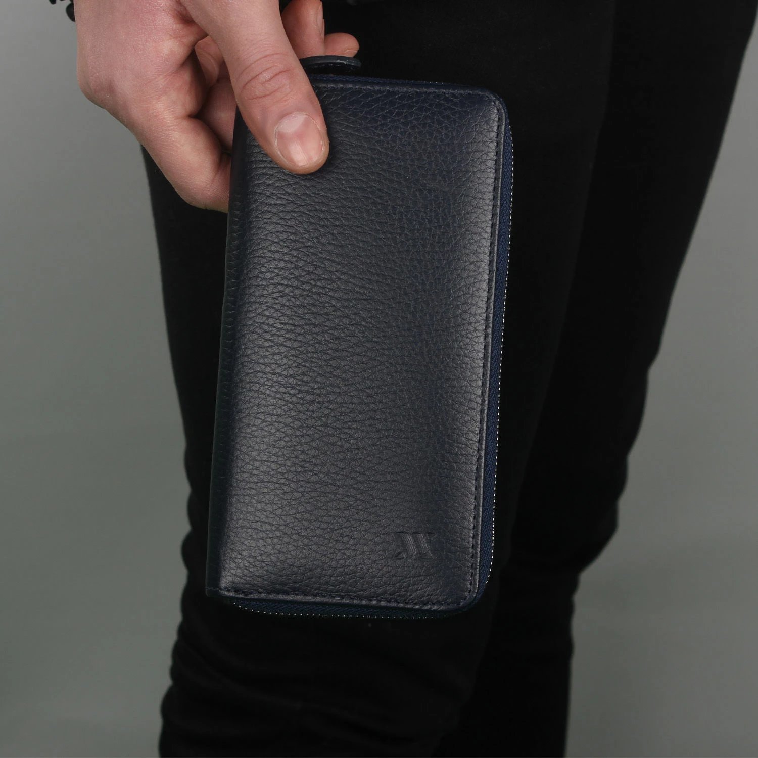 Portofol lëkure origjinale, ngjyrë navy blue, Zoozie Bags, 4595