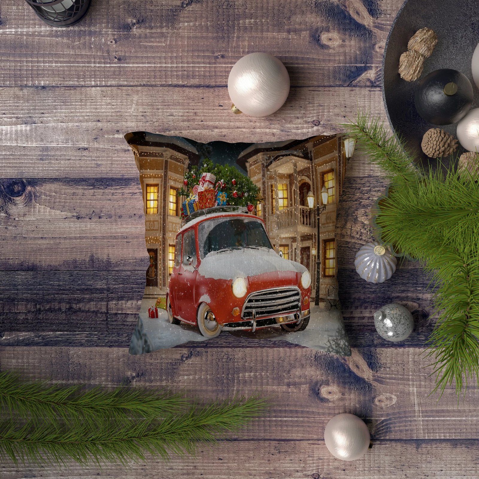 Jastëk dekorativ Aberto Design, NYXMAS076, shumëngjyrësh, 43x43cm