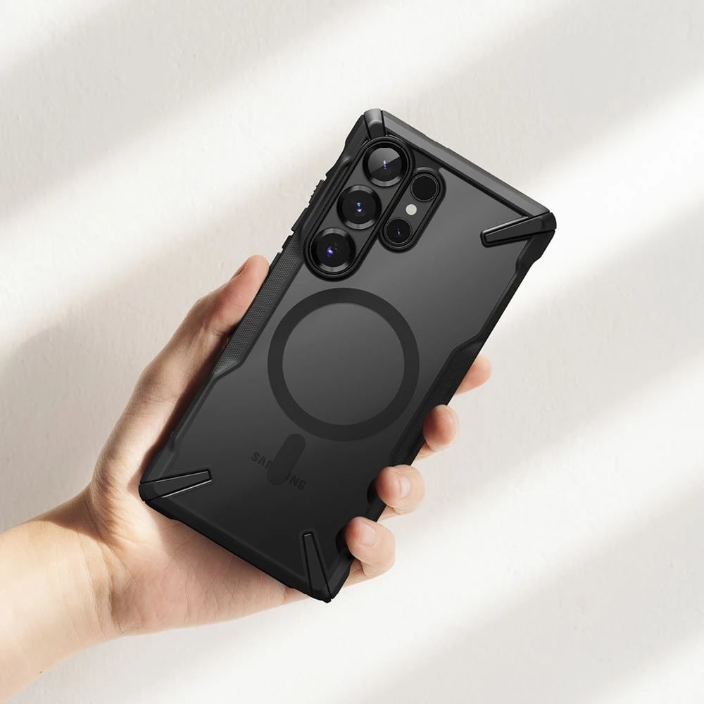 Mbështjellës Ringke Fusion X MagSafe për Samsung Galaxy S25 Ultra, i zi