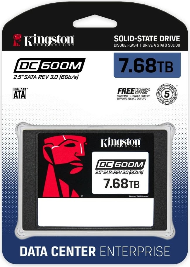 SSD Kingston DC600M 7.68TB, 2.5'' SATA III, i brendshëm