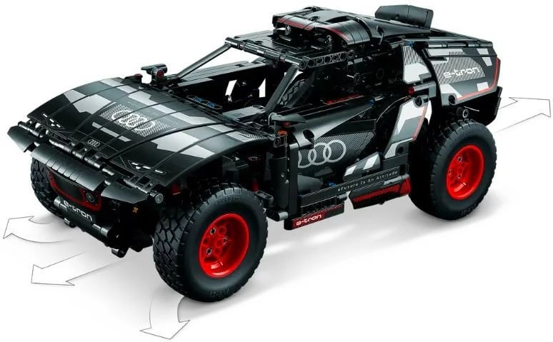 Set ndërtimi LEGO Technic Audi RS Q e-tron 42160, 914 pjesë, i zi