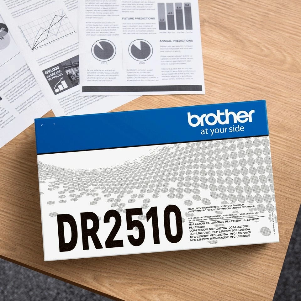 Toner Brother DR-2510 origjinal për HL-L2445DW/HL-L2400DWE, 15000 faqe