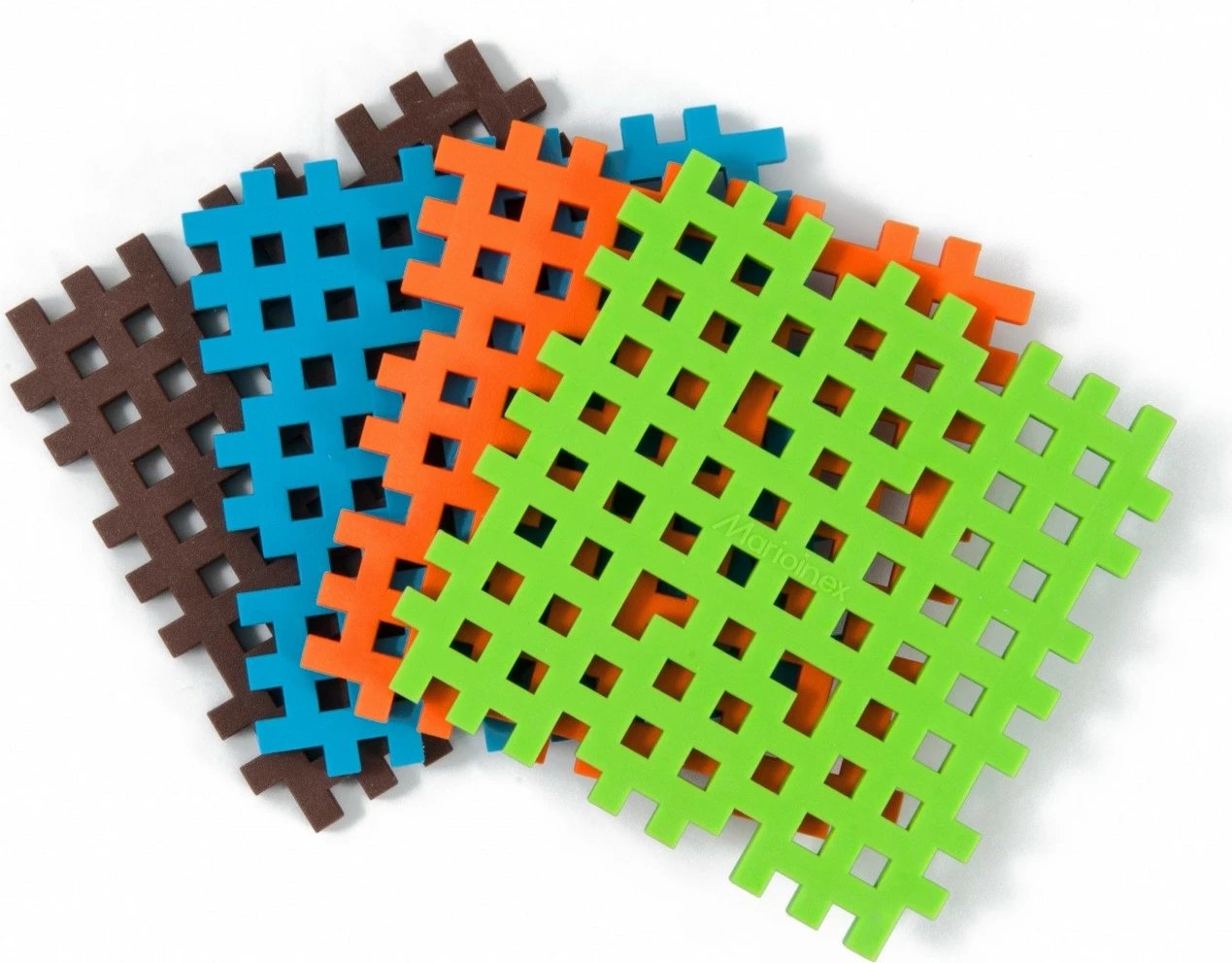 Set bazash ndërtimi Marioinex Mini Waffle, 4 copë, shumëngjyrëshe