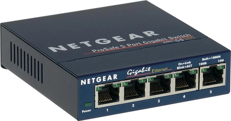 Switch, Netgear GS105GE, 5 porta Gigabit Ethernet, i zi