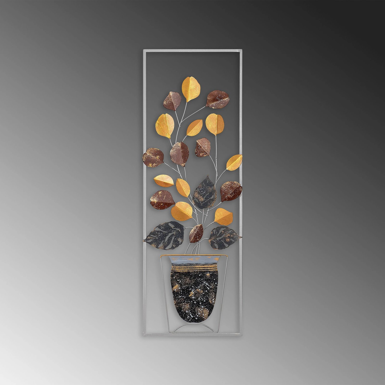 Aksesor dekorativ metalik për mur, Wallity, Alder - 077