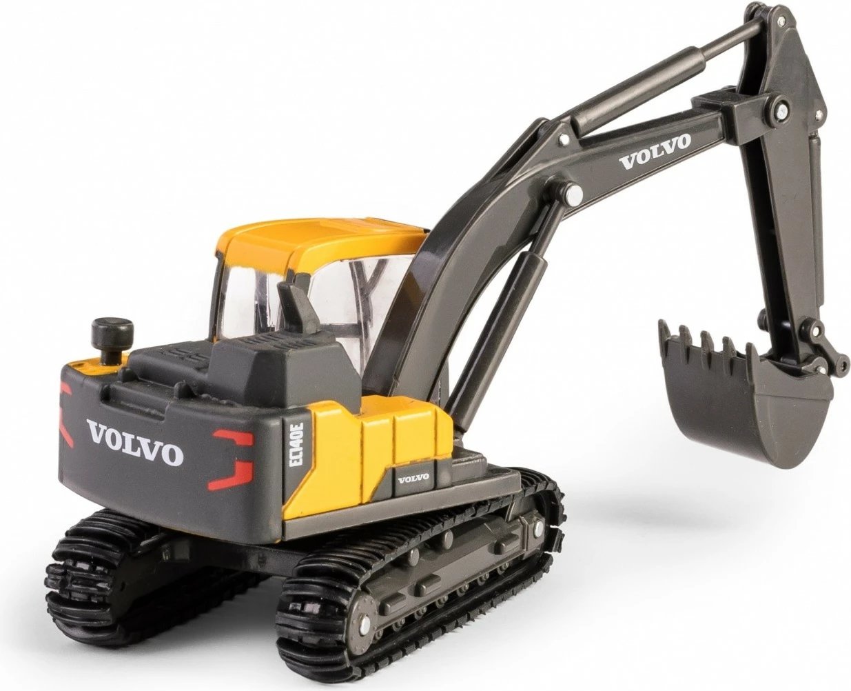 Ekskavator lodër Daffi Volvo EC140E, model metalik, 14 cm, zi/verdhë