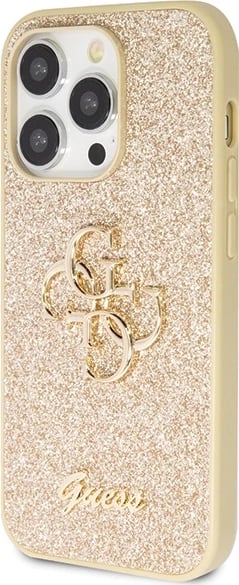Mbështjellës Guess Glitter Script Big 4G për iPhone 14 Pro, Ari Mbështjellës Guess Glitter Script Big 4G për iPhone 14 Pro, Ari