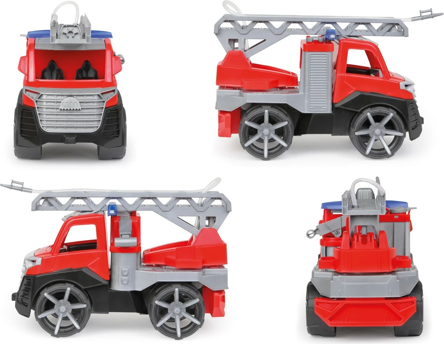 Kamion zjarrfikës lodër Lena Truxx2, me figurë, plastikë, kuq/zi/argjend