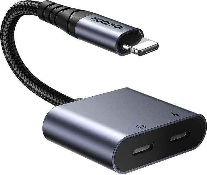 Adapter audio 2-në-1 Joyroom SY-L02, Lightning në 2x Lightning, argjend