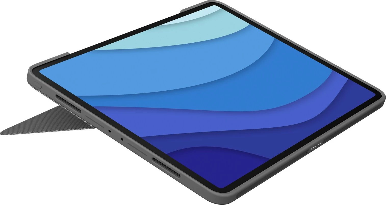 Mbështjellës me tastierë Logitech Combo Touch për iPad Pro 12.9-inch (5th dhe 6th gen), QWERTZ, Gjermanisht, Trackpad, Gri Oxford