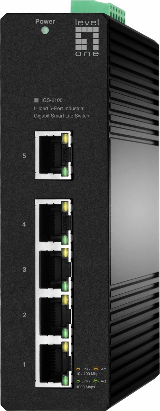 Switch LevelOne Hilbert IGS-2105, 5-Port, Gigabit Ethernet, i menaxhuar