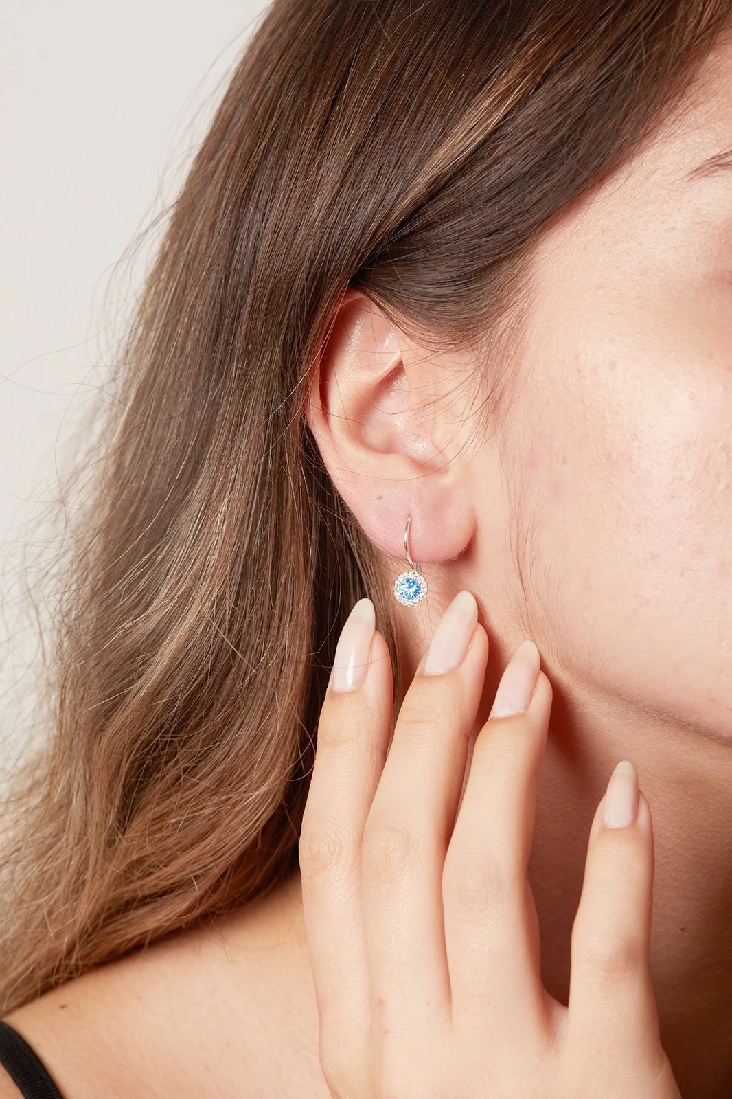 Vathë argjendi Elika, ngjyrë kaltër, ELKMD50491Mavi