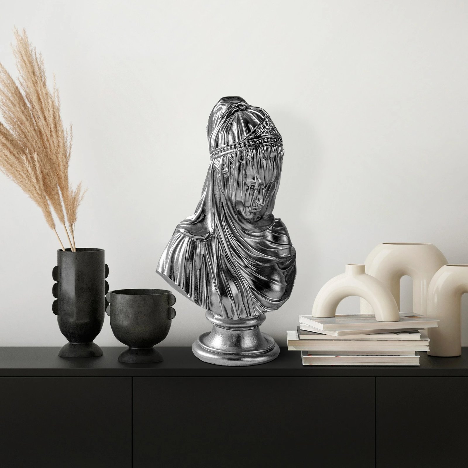 Objekt dekorativ Aberto Design, Yak-038-B, ngjyrë argjendi Objekt dekorativ Aberto Design, Yak-038-B, ngjyrë argjendi