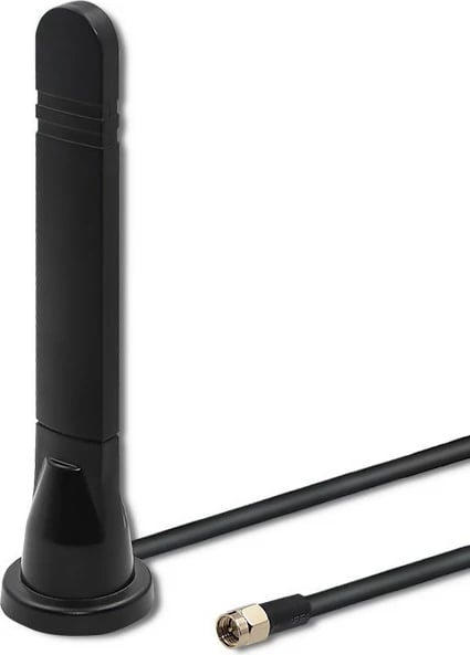 Antenë 5G LTE për brenda, Qoltec 57033, 8 dBi, SMA, e zezë