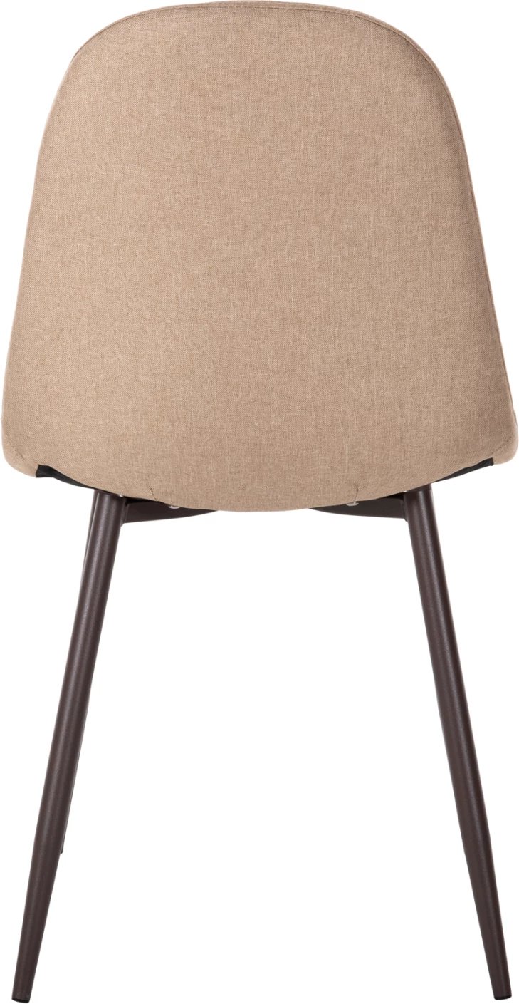 Karrige FH00100.07, pëlhurë bezhë dhe këmbë metalike, 45x52x85 cm., set prej 4 copë