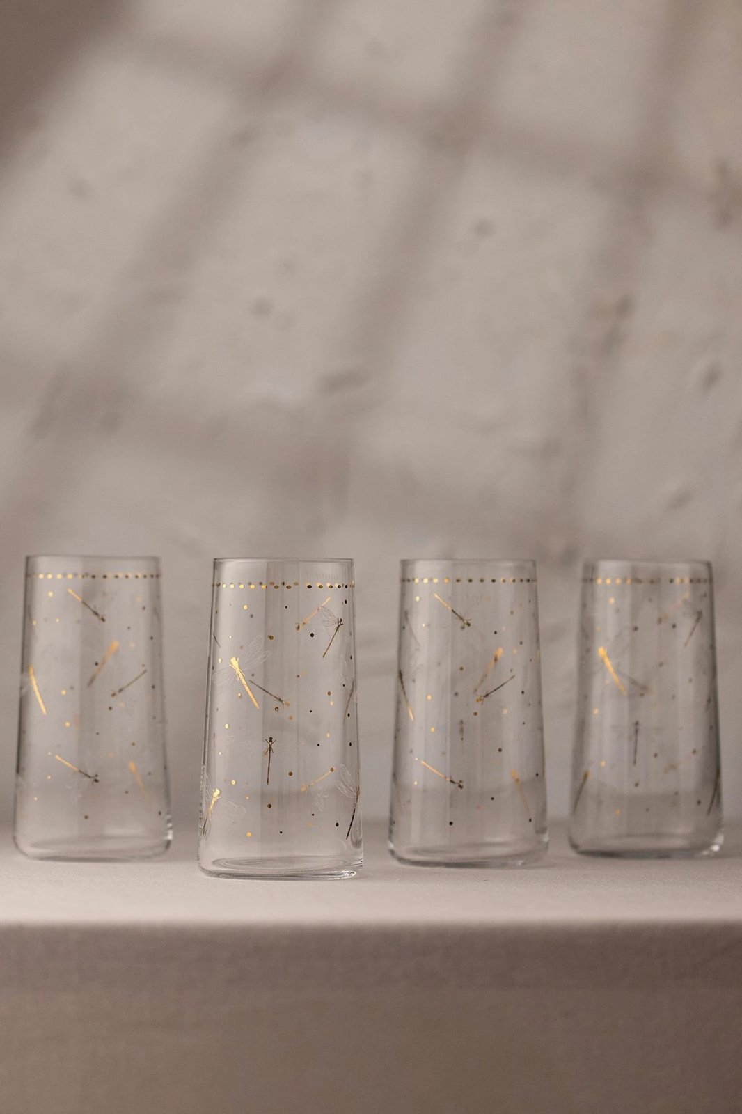 Set gotash prej qelqi (4 copë), Hermia Concept, Dragonfly 520