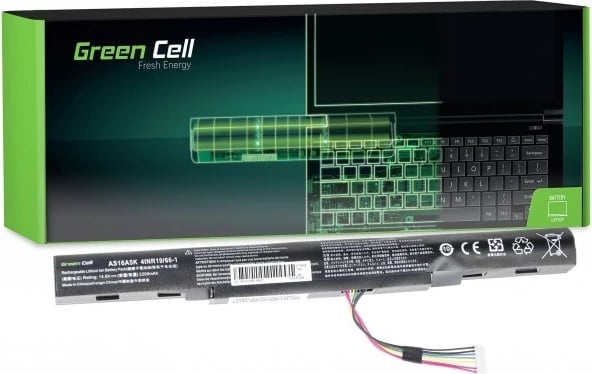 Bateri Green Cell AC51 për Acer Aspire E5-553, 14.6V, 2200mAh, Li-ion, e zezë