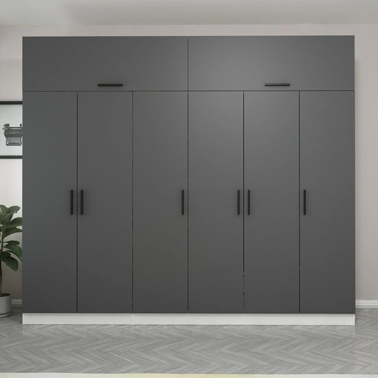 Dollap i madh, ngjyrë antracit, Skye Decor, Kale - 5148