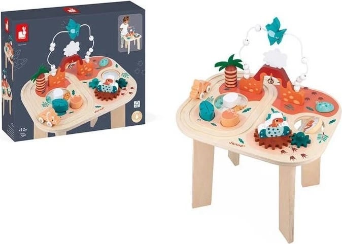 Tavolinë Edukative me Temë Dinozaurët, Janod, për Fëmijë