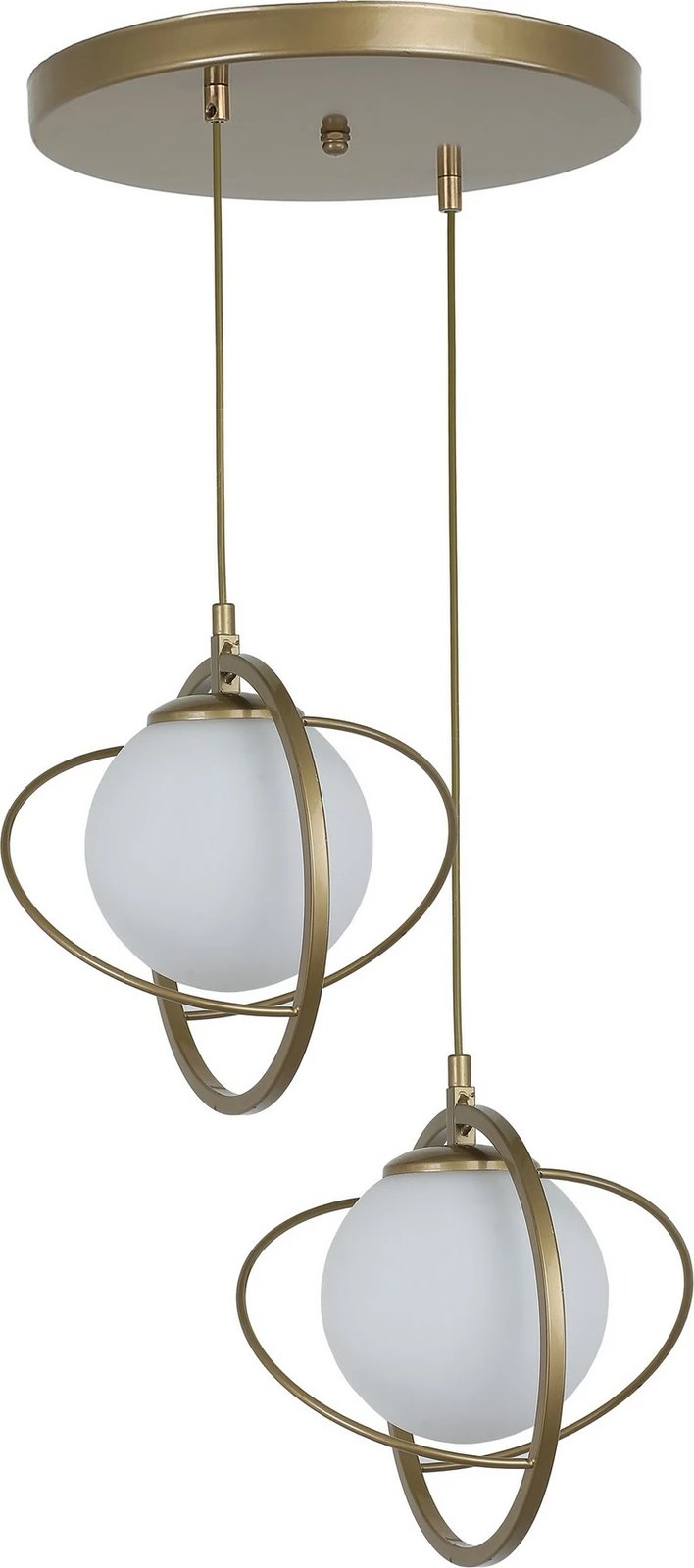 Llambë tavani Opviq, 8772-2, metal, ngjyrë antike dhe e bardhë, diametër 30cm, lartësi 70cm