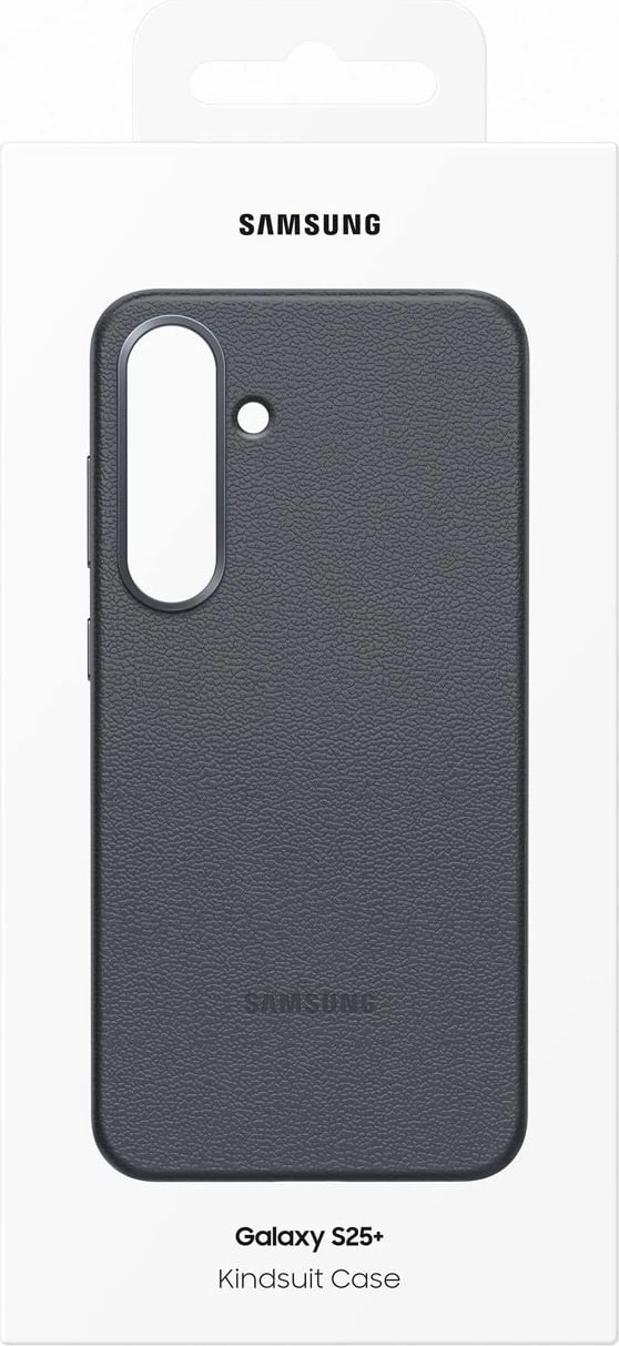 Mbështjellës Samsung KindSuit EF-VS936PBEGWW për Galaxy S25+, eko-lëkurë, zi