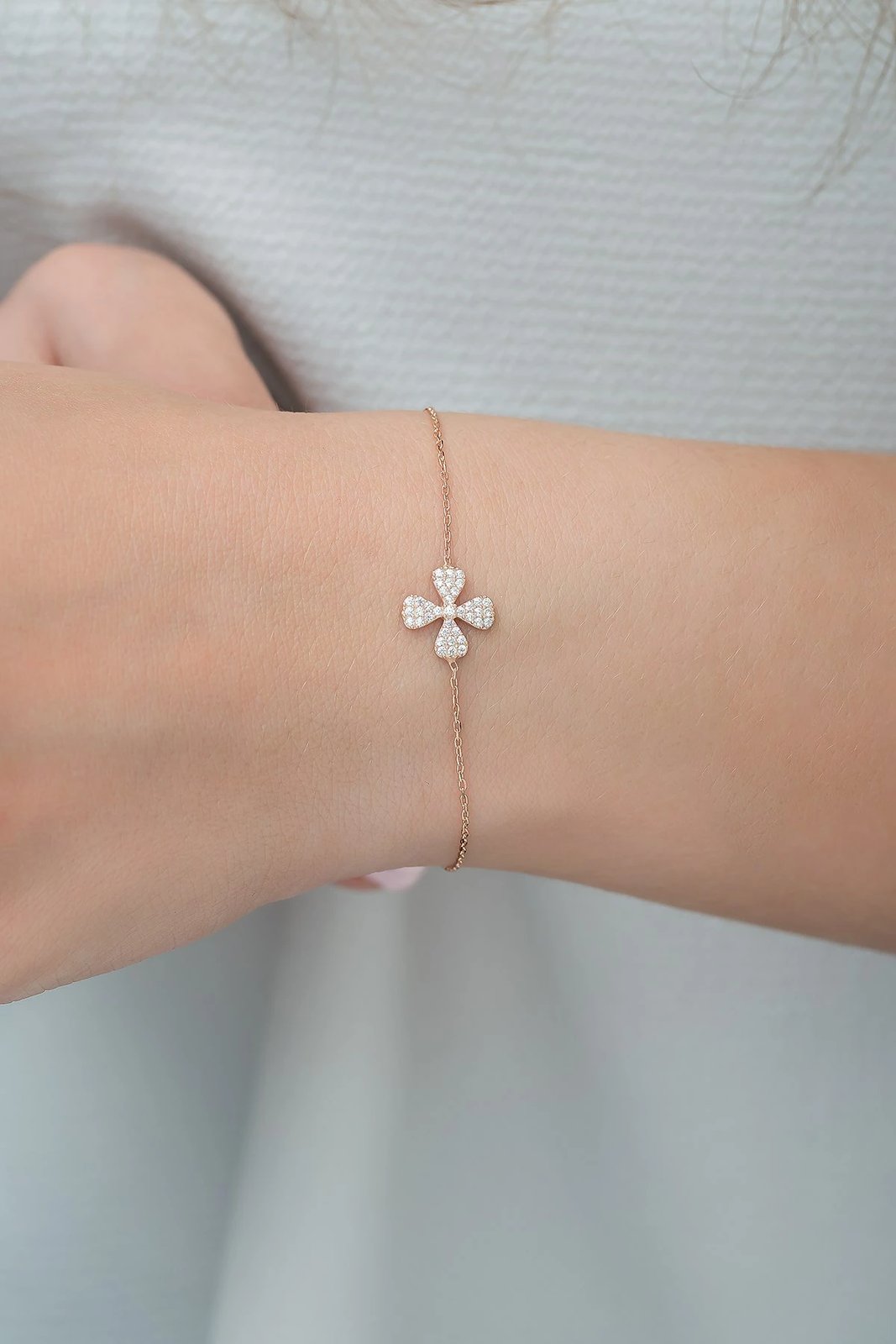 Byzylyk argjendi, ngjyrë rozë e bardhë, Jumeon, TRDYL767