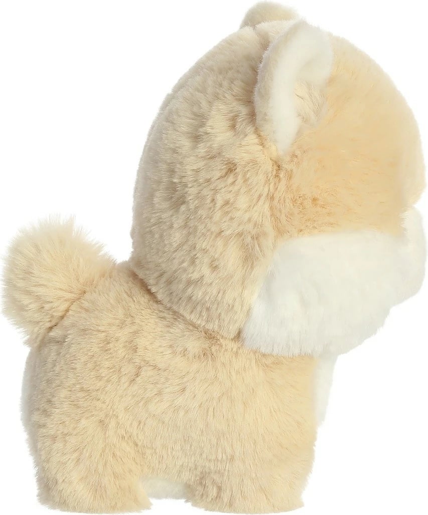 Lodër pelushi Daffi Teddy Pets Pomeranian, 19 cm, bezhë e bardhë